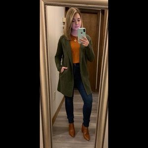 J. Crew Vanessa Sweater Jacket Size XXS in Hthr Olive